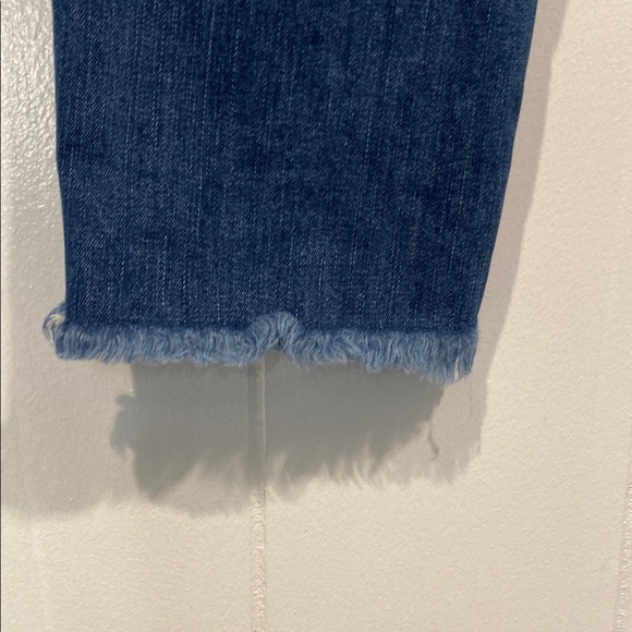 Show Me Your MuMu Jeans High Rise Distressed Raw Hem Grunge Dark Blue Size 8 29 - Picture 5 of 12